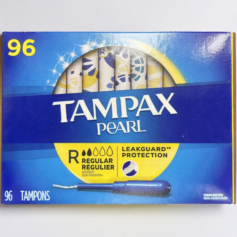 2盒减10加拿大直邮Tampax丹碧丝导管式内置卫生棉条常规流量 96支