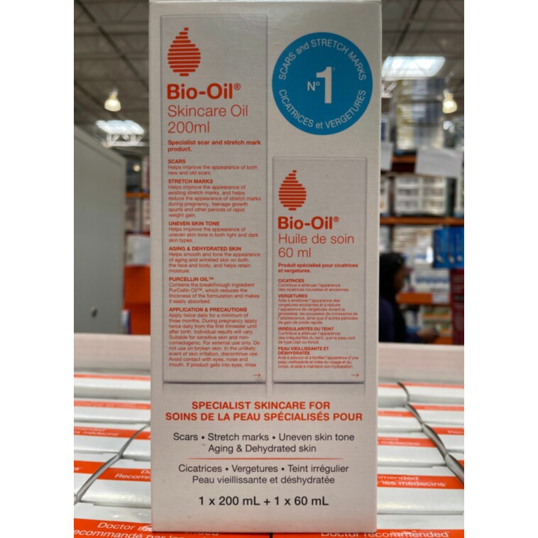 加拿大直邮 Bio-oil百洛油 女士身体疤痕按摩油套装 200ml+60ml