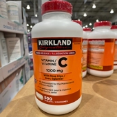 2瓶减10加拿大直邮Kirkland科克兰维生素C1000mg长效玫瑰果500粒