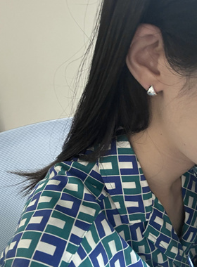 l金银色水滴耳钉女高级感韩国开口可调节小香风松弛感老钱风