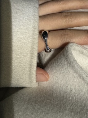 法式复古纯银云朵戒指女小众设计感高级轻奢气质食指戒开口可调节