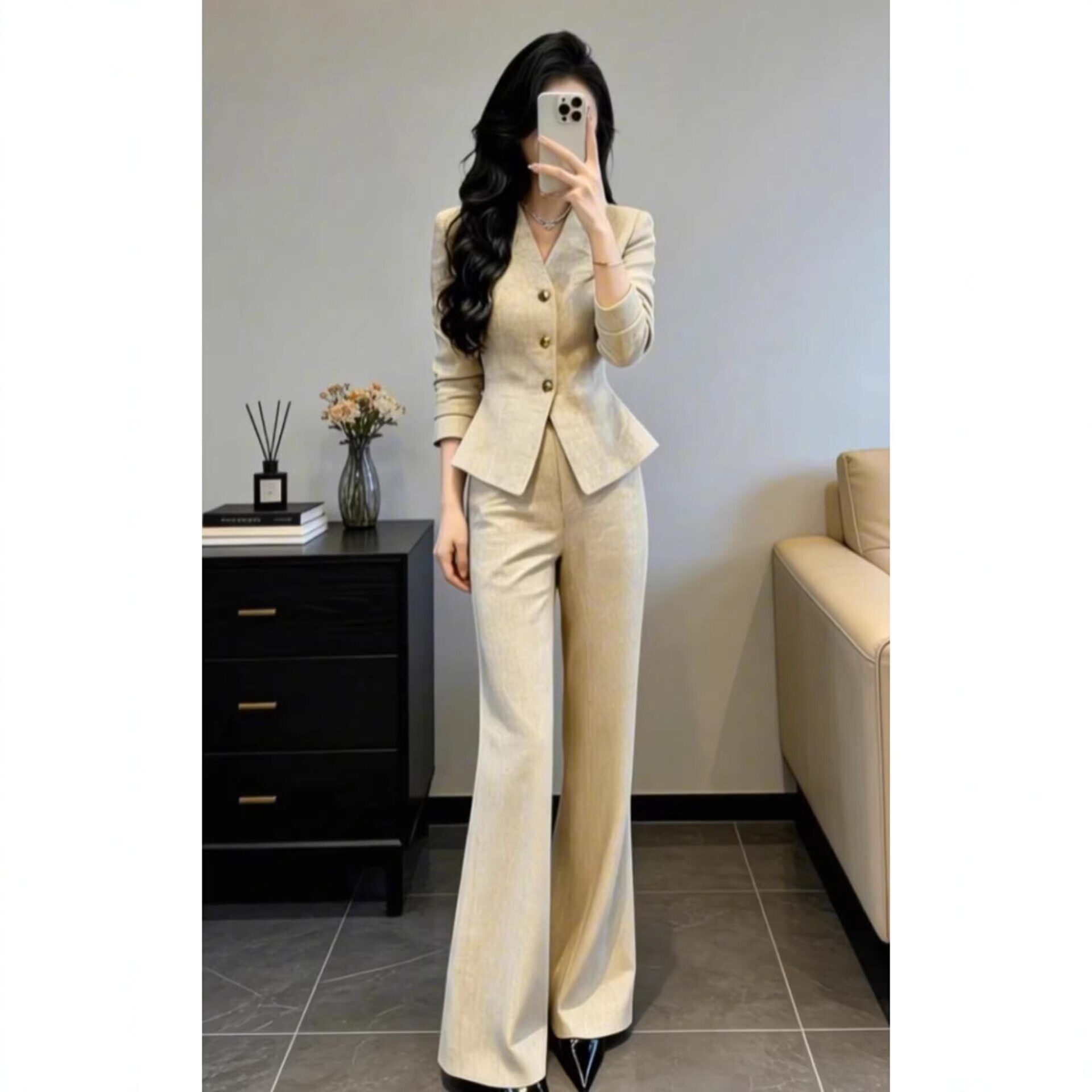 高级感西装套装女2026新款气质通勤显瘦西服阔腿裤两件套春装洋气