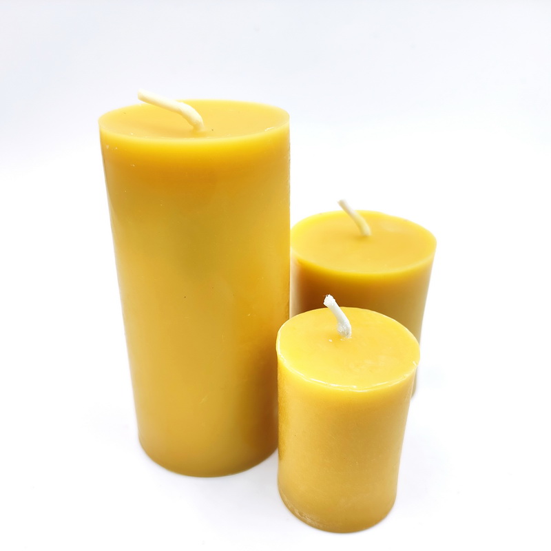 蜂蜡蜡烛天然蜜蜡圆柱华德福无烟