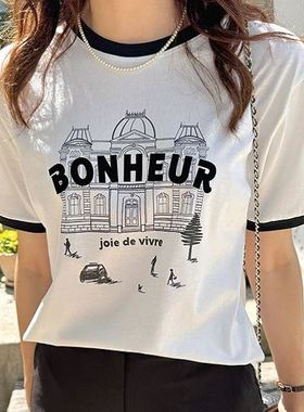 六0813韩国正品j-oamom-63263 T恤区秋夏都市韩版原宿可爱修身