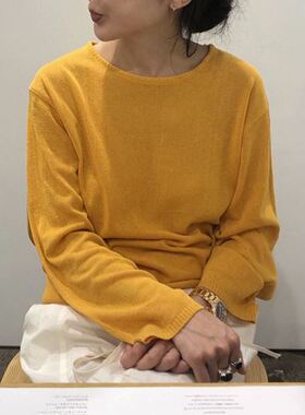 六0813韩国正品42479 针织衫区知性通勤街舞纯色清新正品洋气夏款