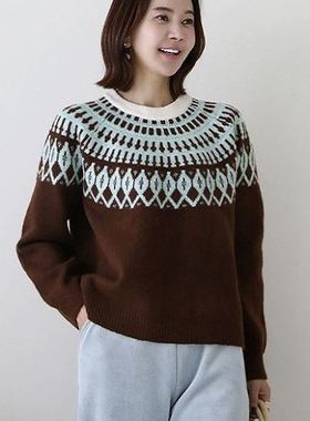 六0125韩国正品lemite-63360 针织衫区春冬修身韩版街头可爱大气