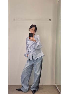 九0205韩国东大门衬衫-区ous-8744659独特纯色高端正品浪漫冬款