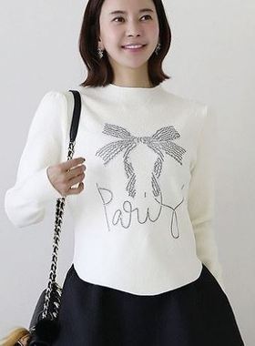 六0125韩国正品lemite-63347 针织衫区甜美百搭春冬简约韩版简洁