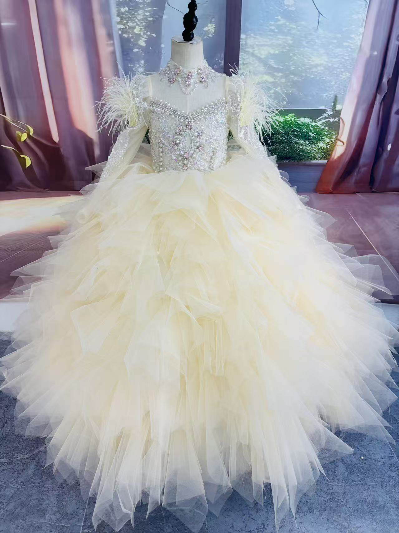 女童礼服高端轻奢小众高端生日公主裙儿童走秀主持人钢琴演出服,童装/婴儿装/亲子装,儿童礼服,淘宝优惠券,粉丝福利购,淘宝优惠卷