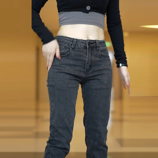 高端灰色牛仔裤男士2025新款直筒修身弹力百搭休闲长裤子潮牌春秋