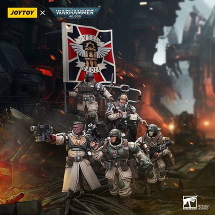 JOYTOY暗源战锤40K星界军宏声野战炮火箭指挥组1:18可动兵人模玩