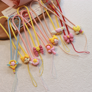 美少女创意手机挂绳u盘男女款 液态手腕挂饰挂件 防滑手绳弹力短款