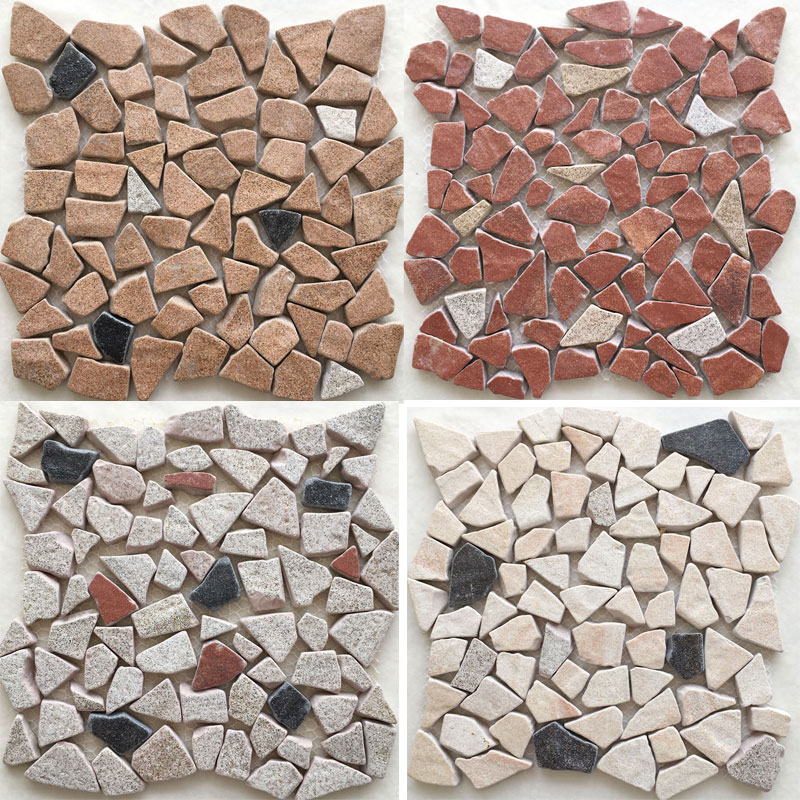 陶瓷马赛克碎拼鹅卵石吧台阳台客厅玄关水池鱼池花坛瓷砖瓷片红米