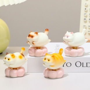 福瑞猫猫乐悠悠好运转转乐解压桌面小摆件可爱小猫咪节日礼品礼物