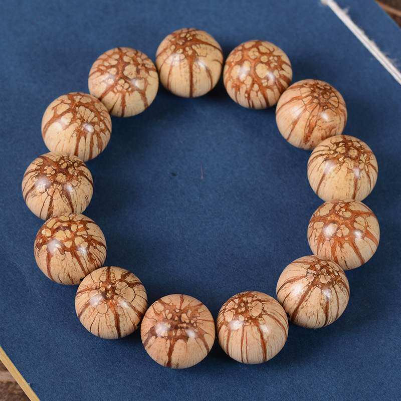 新款 精工满纹龙须藤梅花入骨丹手串藤木佛珠手链男女饰品念珠