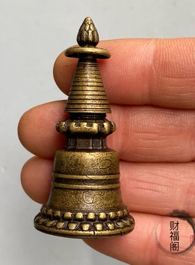 仿古新款藏式黄铜噶当塔老佛塔舍利塔藏式摆件用品密宗法器