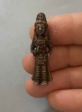 仿古藏式利马铜藏佛观音摆件挂坠尺寸佛藏文玩手串散珠饰配件