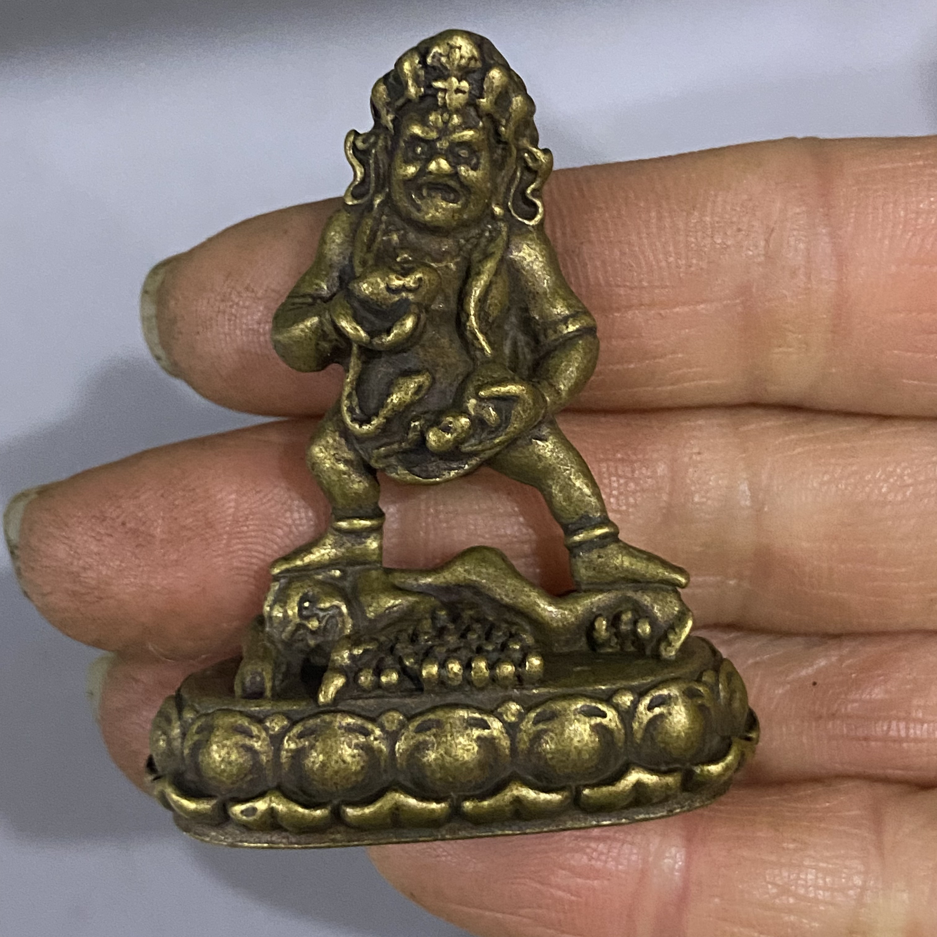 仿古黄铜黑财神桌面摆件藏佛宗教佛像铜雕工艺品五路财神佛像