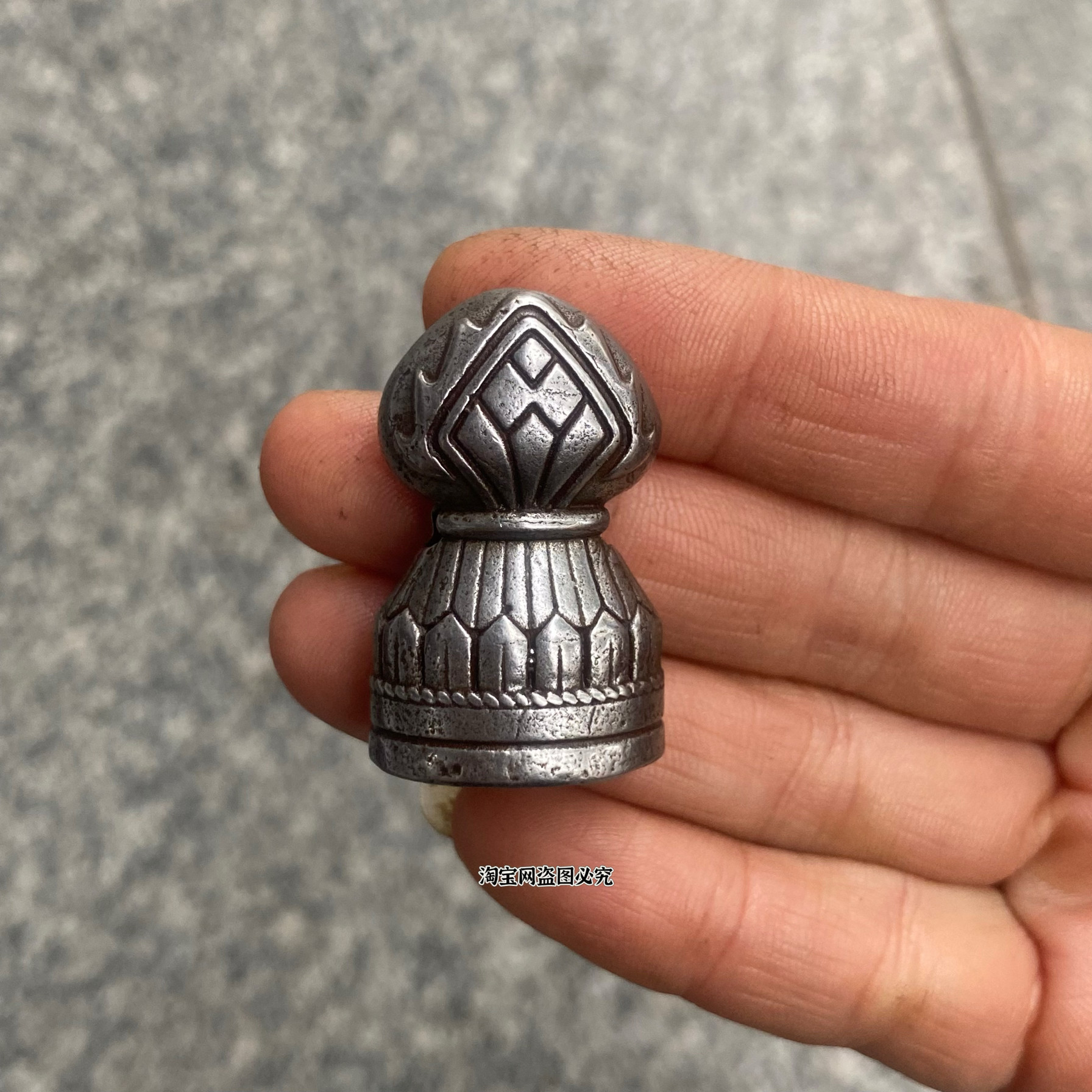 仿古古玩文玩古董收藏复古天铁藏传尼泊尔法器印章十相自在印章