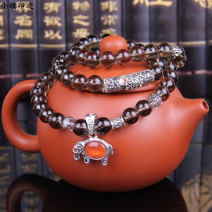 云南古风茶水晶手链小象女款 多圈手串微商饰品店货源情侣手饰礼物