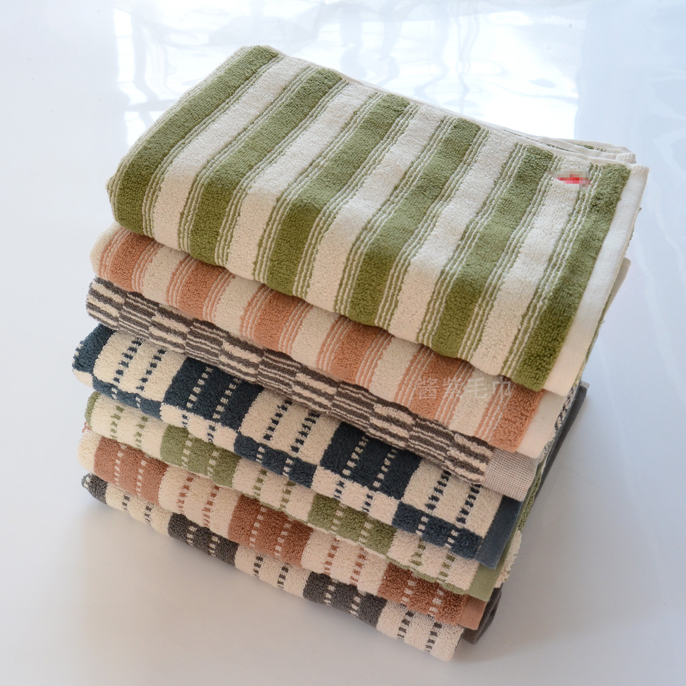 外贸原单 加厚加大浴巾经典条纹格子纯棉洗澡大毛巾140*70cm男女