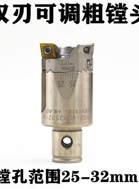 CKB2-YBH2532-B可调式双刃粗镗刀头通孔盲孔高速搪孔刀数控刀具