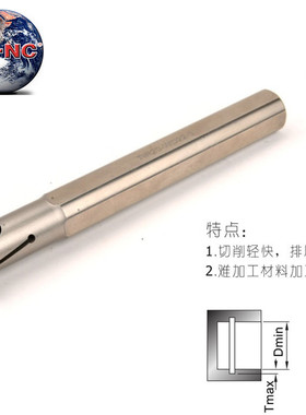 海纳C20Q/25R/32S-QEDR内径切槽数控车刀杆ZTED02503-MG双头刀片