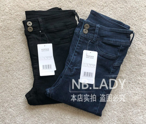 一条可跳芭蕾劈叉深蹲 出口单 客供高弹力莱卡面料打底小脚牛仔裤