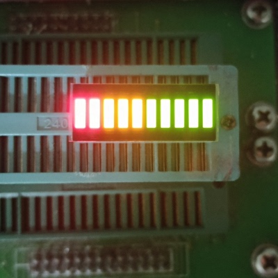 10段光条显示模块数码管红黄绿三色20脚LED电量显示2510SRYG