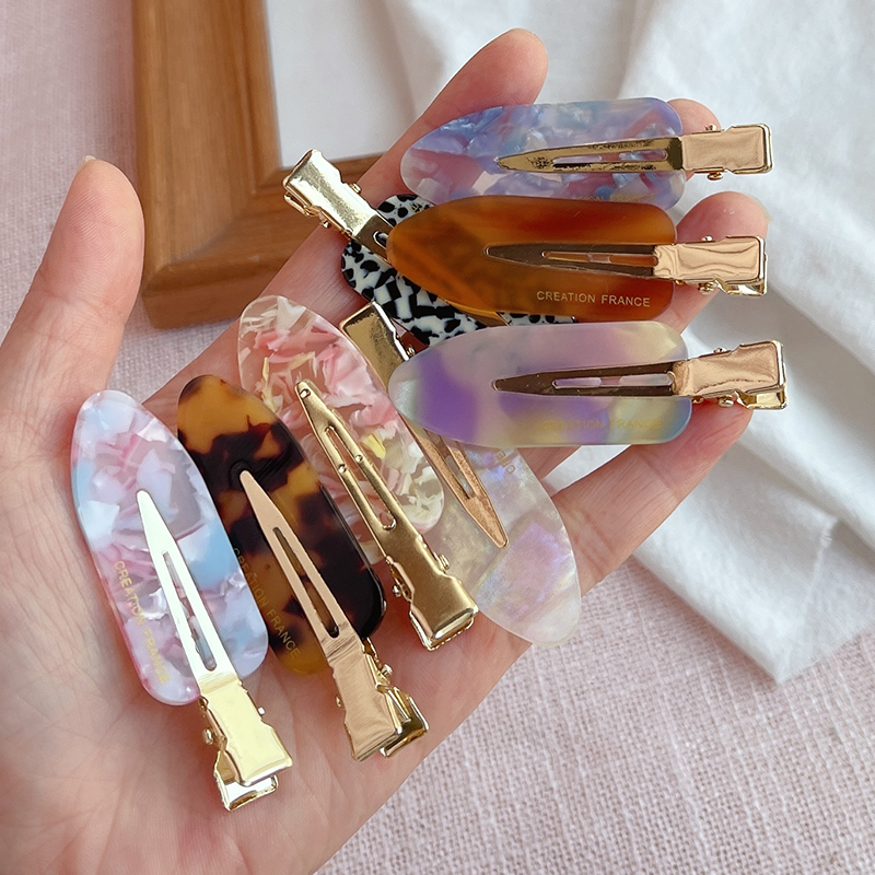 热销韩国进口INS小清新人鱼姬网红小铲子鸭嘴夹碎发夹少女侧夹边