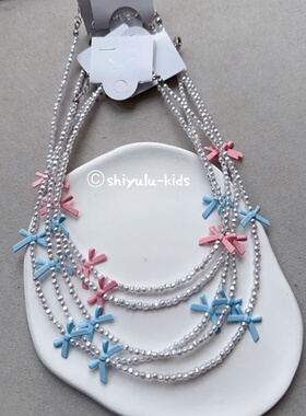 韩国进口儿童发饰可爱甜美公主发夹珍珠项链锁骨链女童串珠颈链