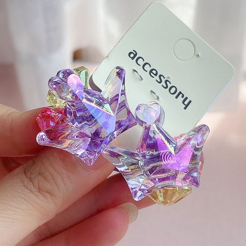 春夏韩国进口儿童发饰闪亮水晶皇冠公主发圈女童皮筋不伤发头绳