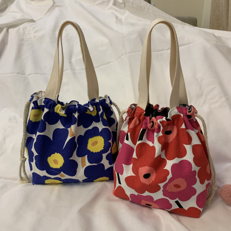 网红 花朵 日式饭盒袋 可爱便当包 帆布抽绳手提便当袋  带饭包|ruв категории получать отделка, семьи, хранения приборов, сумка, Бенту пакет - от Buy2taobao.com для оказания профессиональной услуги покупки агента Taobao