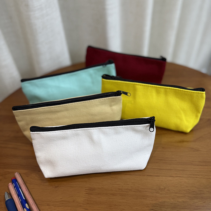 培训课外辅导班笔袋定制糖果色学生文具袋帆布收纳包拉链手拿小包