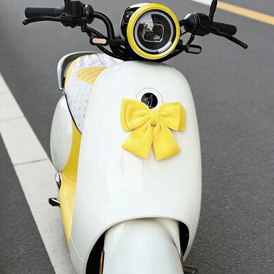 适用九号电动车蝴蝶结装饰q85c/q70c/q90电瓶车车头前脸改造配件