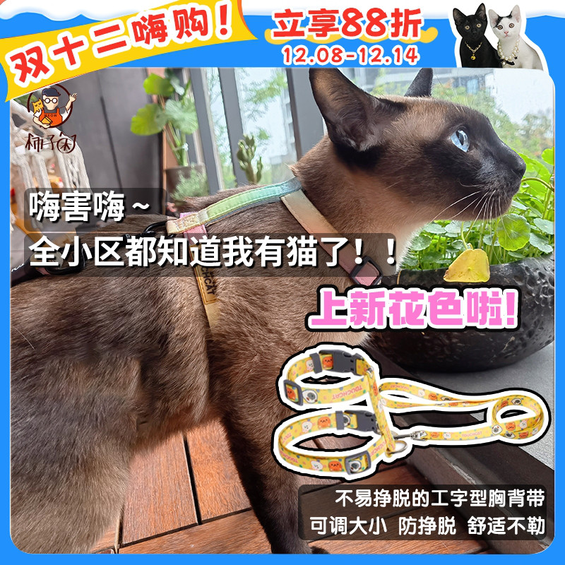 Touchdog猫咪牵引绳遛猫绳