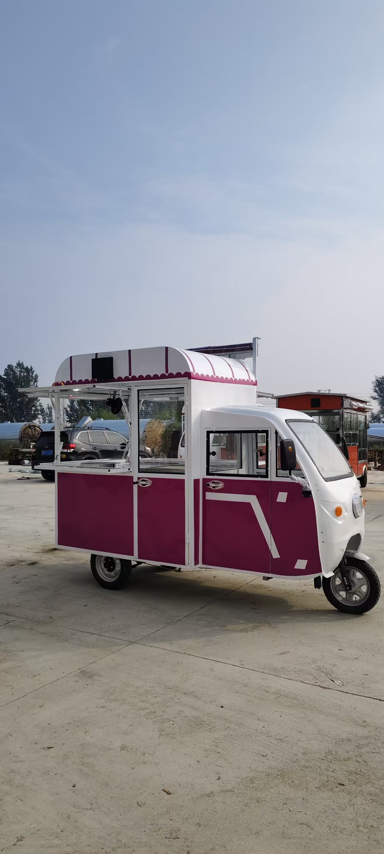 电动三轮小吃车房车多功能烧烤油美食车/早餐车/小吃