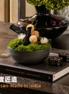 进口手工艺金属托盘果盘花瓶摆件