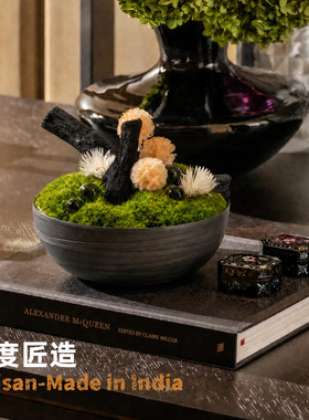 进口手工艺金属托盘果盘花瓶摆件