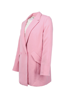 专柜现货ELAND衣恋秋冬深粉色西装中长款大衣外套EEJK44901N正品