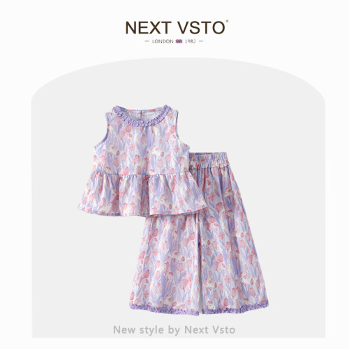 NEXTVSTO女童背心无袖夏季