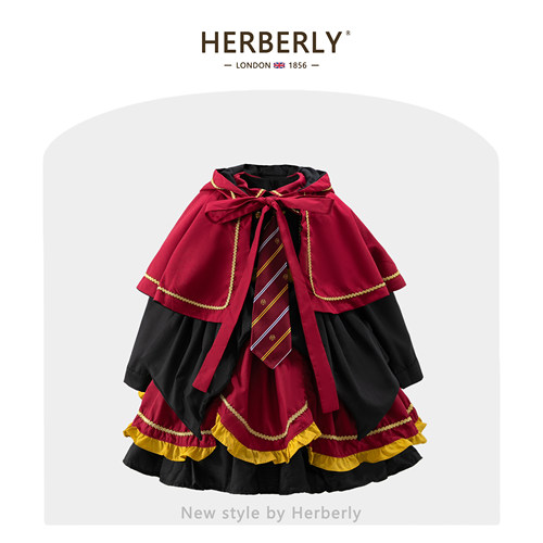 赫柏莉HERBERRY女童哈利波特蓬蓬裙万圣节儿童魔法学院礼服公主裙
