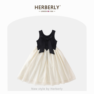 赫柏莉HERBERRY女童连衣裙夏装时尚儿童无袖背心裙子小女孩公主裙
