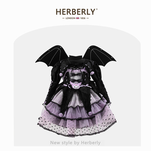 赫柏莉HERBERRY女童KU洛米蓬蓬连衣裙秋季小女孩Lolita生日公主裙