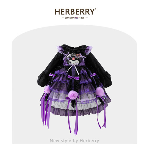 赫柏莉HERBERRY女童洛丽塔蓬蓬裙春秋万圣节宝宝库洛米礼服公主裙