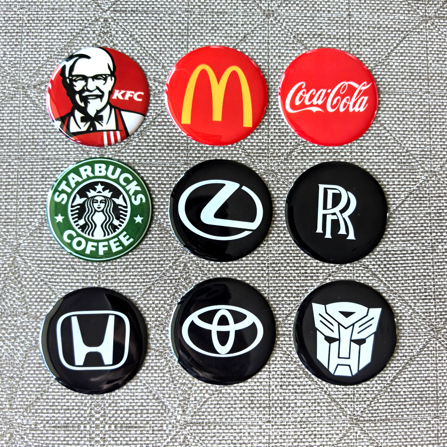直径3.5厘米车标品牌LOGO豪车标35mm水晶滴胶随意贴平面3.5cm贴标