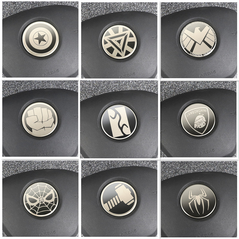 适用于比亚迪唐dmi秦plusdmi汉EV宋plusdmi/por方向盘标 漫威英雄