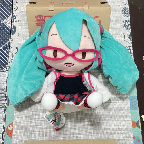 日版 世嘉 初音未来 眼镜娘fufu毛绒玩偶 Project DIVA Natural