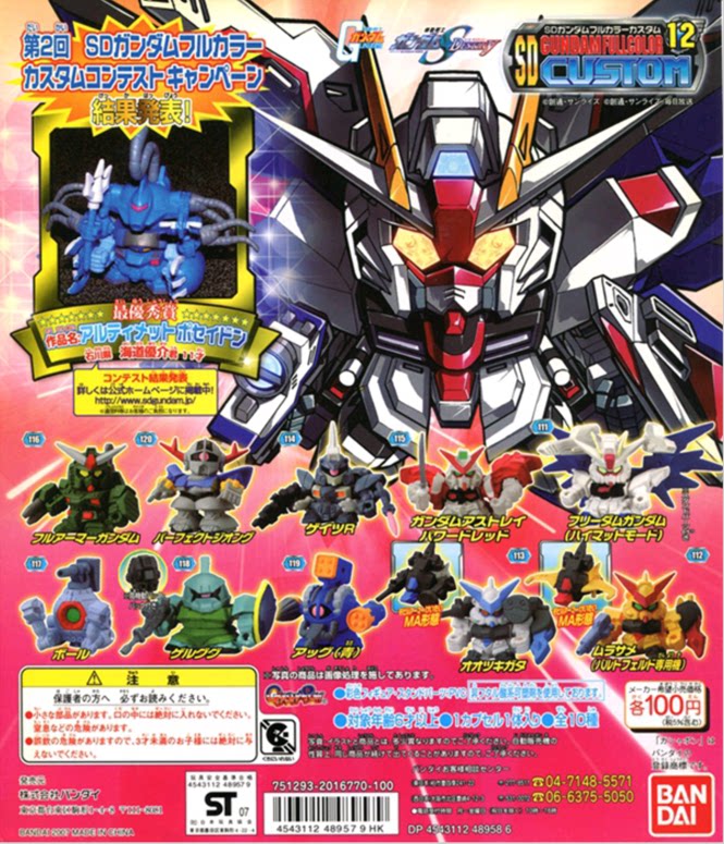 万代创通SD高达扭蛋 SDFCC 第12弹 SD Gundam Custom 食玩 盒蛋图片