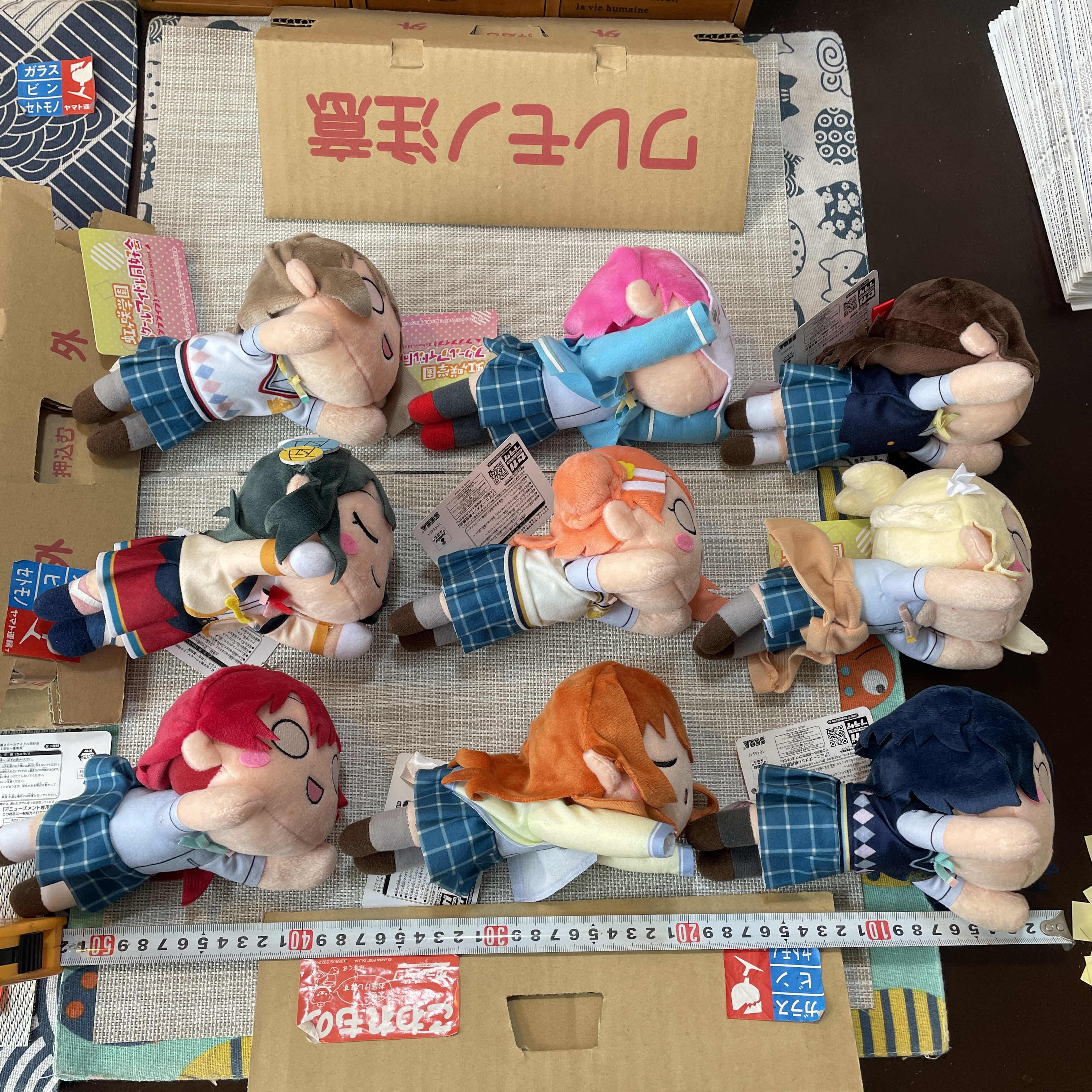 官谷日购正版 lovelive 虹团 夏制服 公仔 玩偶 毛绒玩具 约18cm